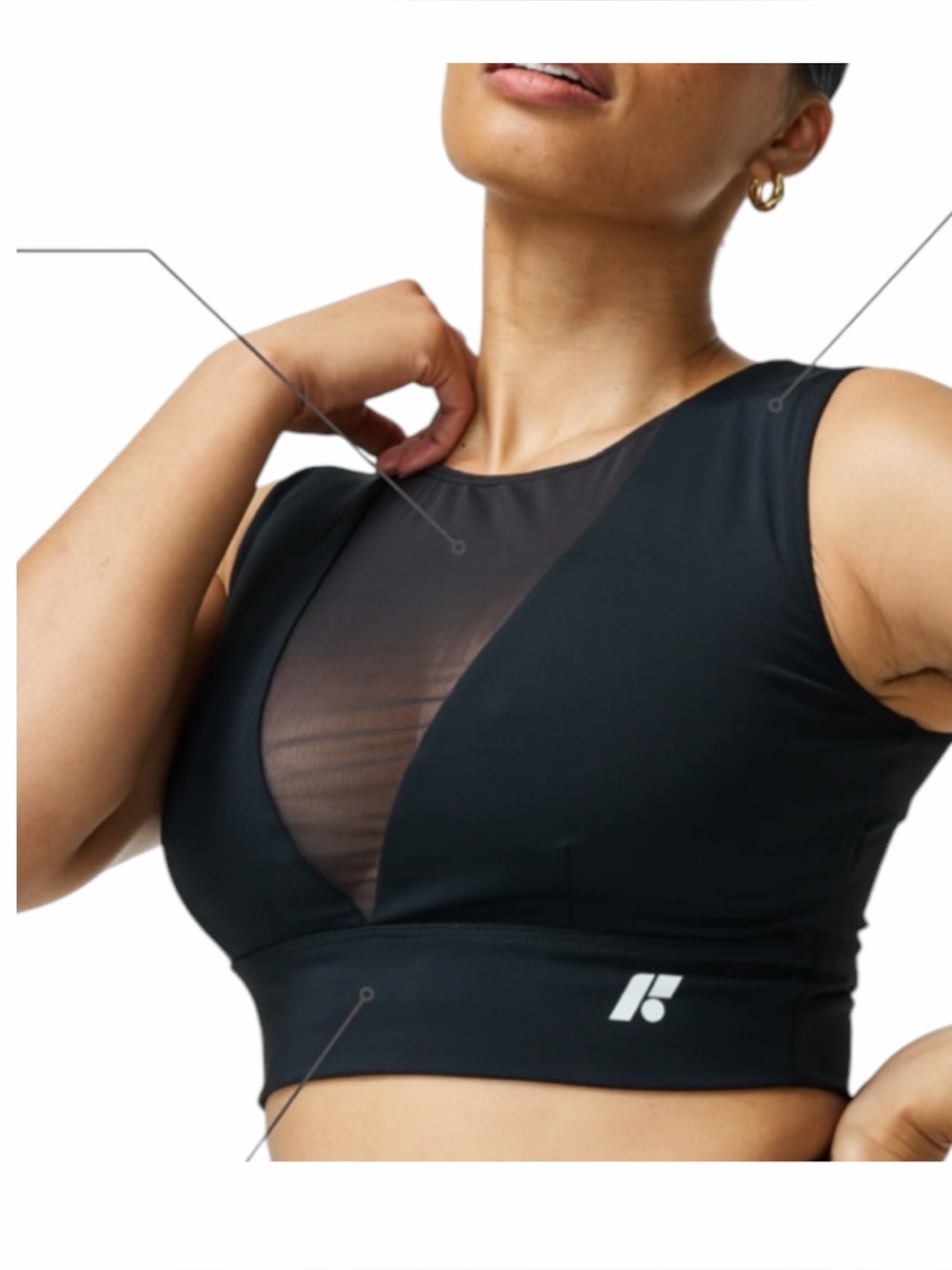 Forme Radiance Black Posture Correcting Sports Bra Size XS NWT